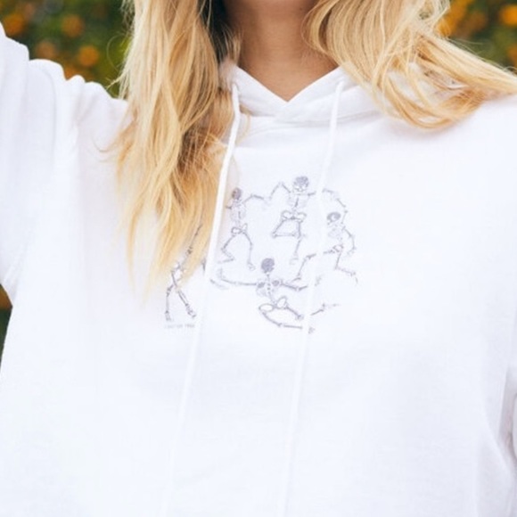 Brandy Melville Tops - 💀 Skeleton Cropped Hoodie 💀